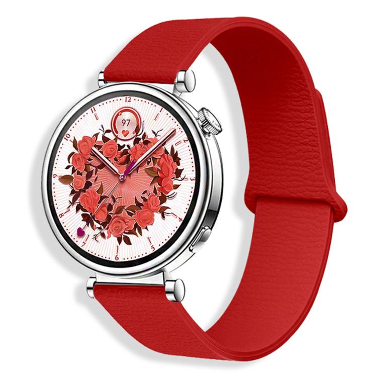 Lychee Pattern Magnetic Loop Silicone Watch Band, 18mm, 20mm, 22mm