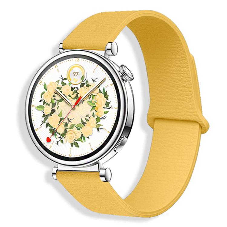 Lychee Pattern Magnetic Loop Silicone Watch Band, 18mm, 20mm, 22mm