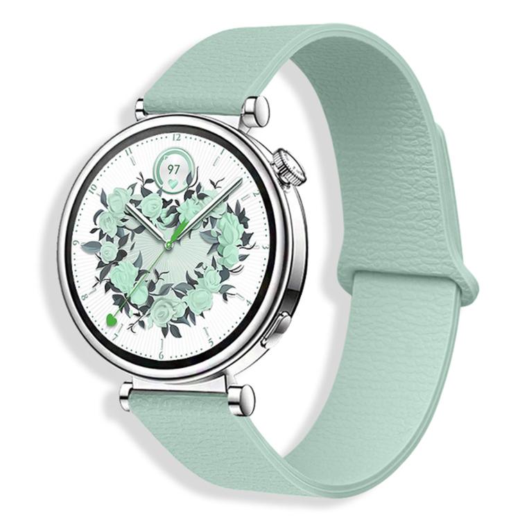 Lychee Pattern Magnetic Loop Silicone Watch Band, 18mm, 20mm, 22mm