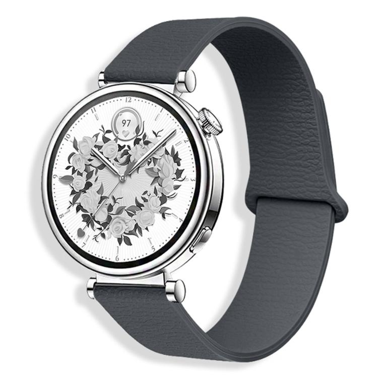 Lychee Pattern Magnetic Loop Silicone Watch Band, 18mm, 20mm, 22mm