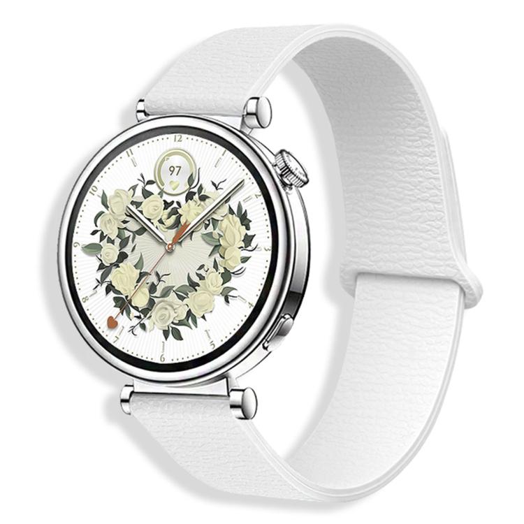 Lychee Pattern Magnetic Loop Silicone Watch Band, 18mm, 20mm, 22mm