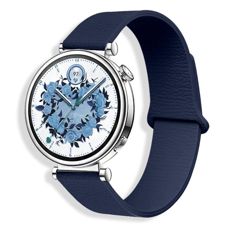 Lychee Pattern Magnetic Loop Silicone Watch Band, 18mm, 20mm, 22mm