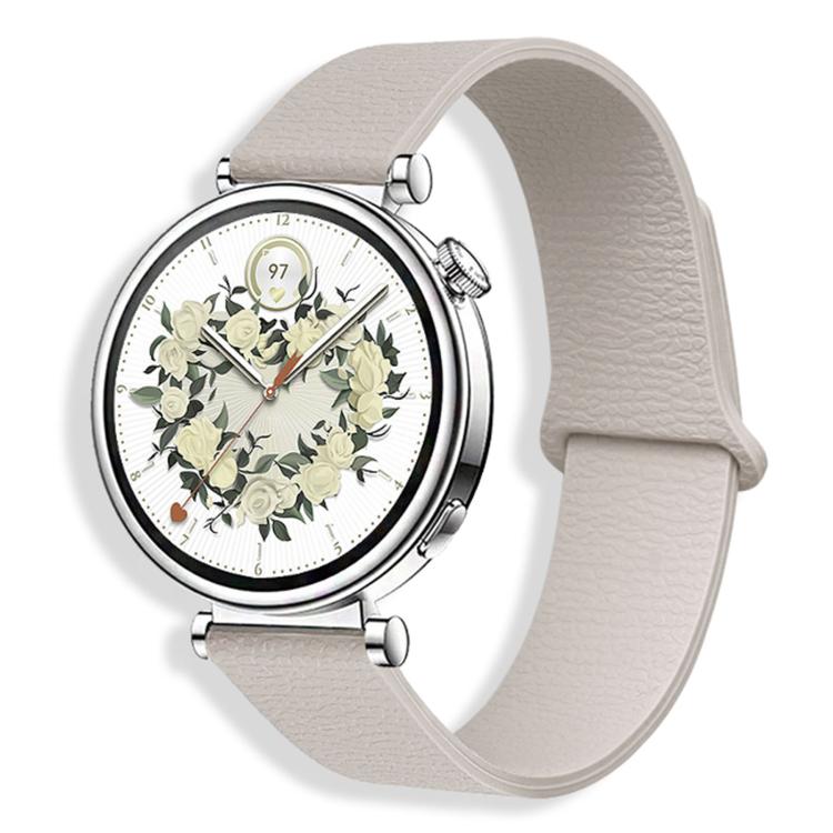 Lychee Pattern Magnetic Loop Silicone Watch Band, 18mm, 20mm, 22mm