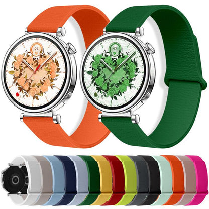 Lychee Pattern Magnetic Loop Silicone Watch Band, 18mm, 20mm, 22mm