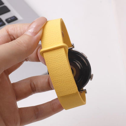 Lychee Pattern Magnetic Loop Silicone Watch Band, 18mm, 20mm, 22mm