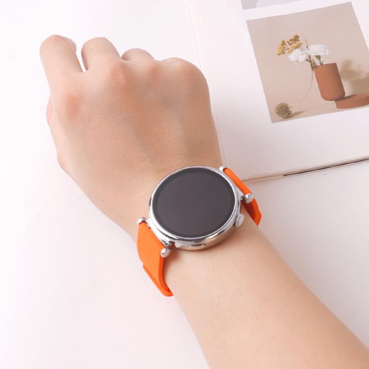 Lychee Pattern Magnetic Loop Silicone Watch Band, 18mm, 20mm, 22mm