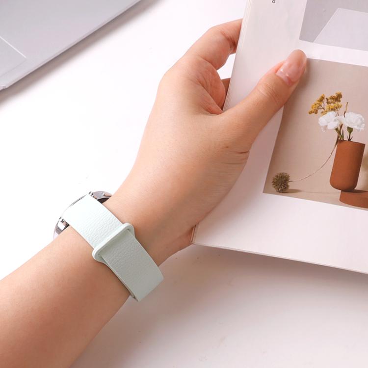 Lychee Pattern Magnetic Loop Silicone Watch Band, 18mm, 20mm, 22mm