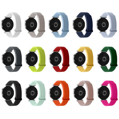 Lychee Pattern Magnetic Loop Silicone Watch Band, 18mm, 20mm, 22mm