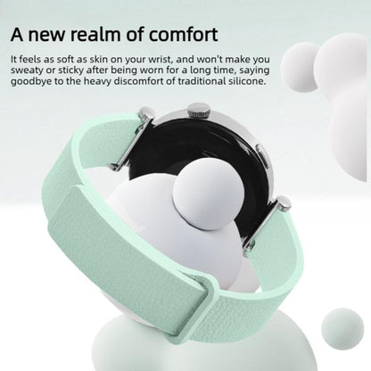 Lychee Pattern Magnetic Loop Silicone Watch Band, 18mm, 20mm, 22mm