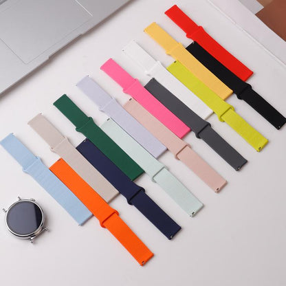 Lychee Pattern Magnetic Loop Silicone Watch Band, 18mm, 20mm, 22mm