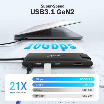 Lemorele TC96 Type-C Docking Station With Ethernet Port 4K HDMI PD Charging Hub