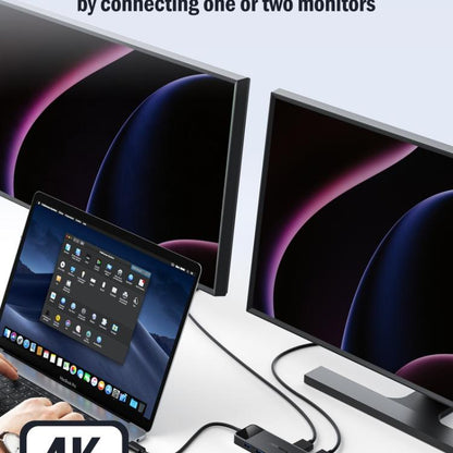 Lemorele TC94 10-in-1 Hub Dual HDMI VGA PD100W Multiport Docking Station