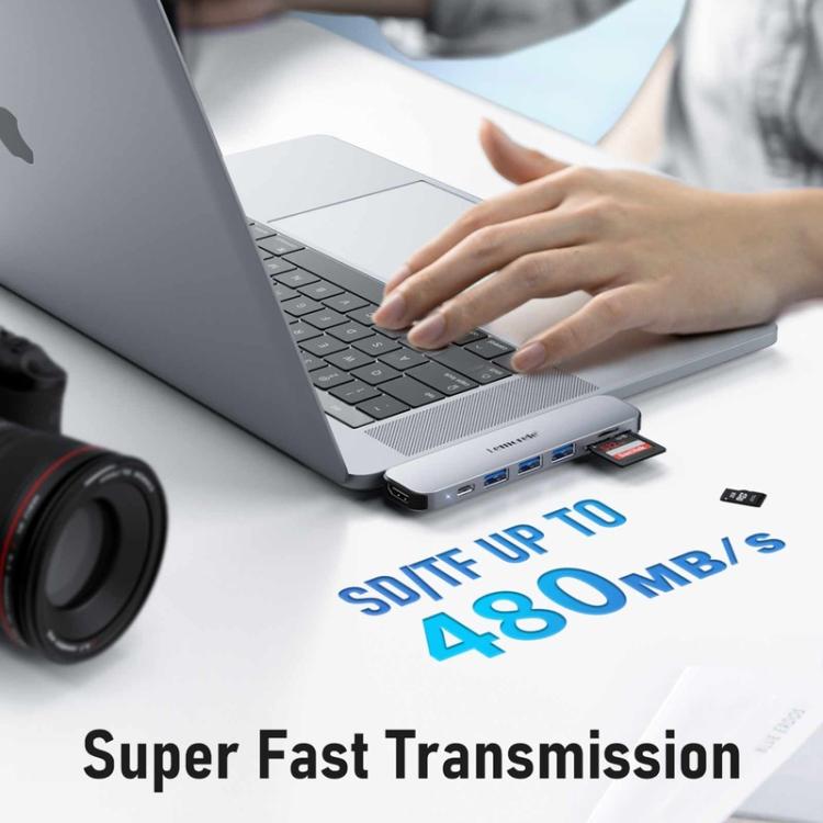Lemorele TC52 7 in 2 Docking Station 4K Projection Multiport 100W PD Laptop Adapter