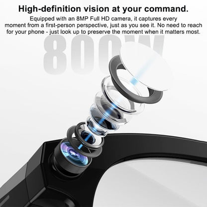 M88-S 8MP AI Smart Glasses, Support Bluetooth Call / AI Voice Assistant / Music Control