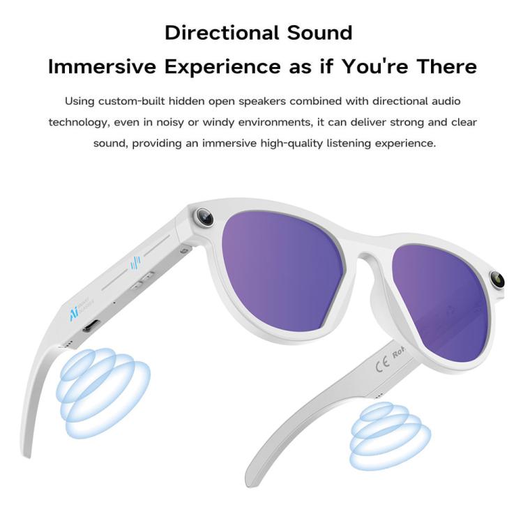 M88-S 8MP AI Smart Glasses, Support Bluetooth Call / AI Voice Assistant / Music Control