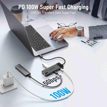 Lemorele TC93 10 in 1 Type-C Docking Station HDMI-compatible Gigabit PD Charging Adapter