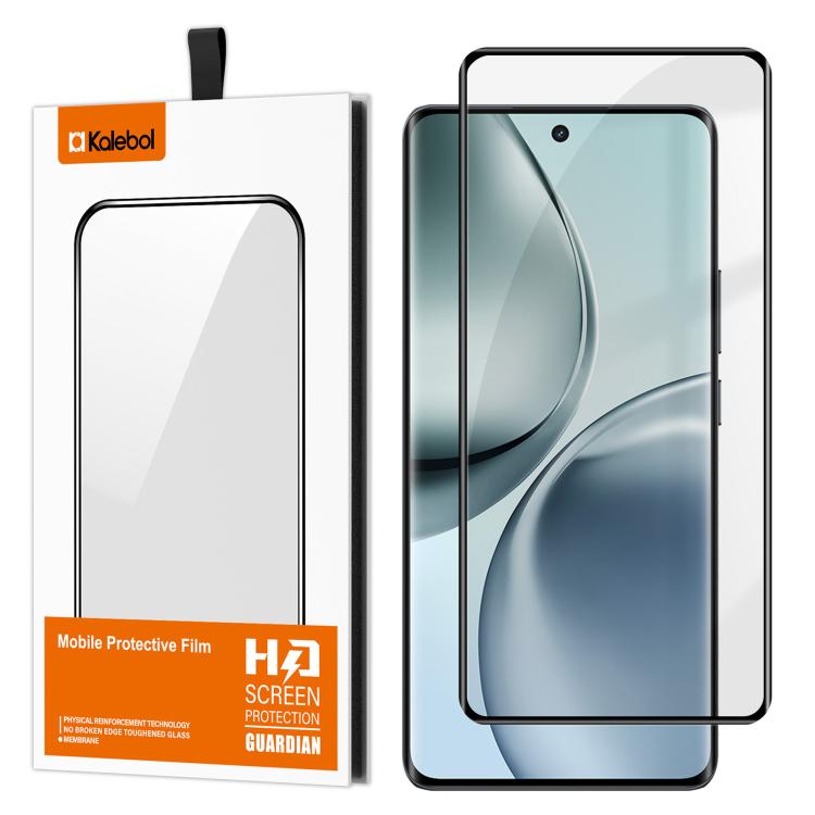 Kalebol Full Glue Version Curved Full-Coverage Anti-Fingerprint Screen-Printed HD Tempered Glass Film, For Realme 15 Pro 5G, For Realme 15 5G, For Realme Narzo 80 Pro, For Realme P3 Ultra 5G, For Realme P3 Pro, For Realme 14 Pro+, For Realme 14 Pro