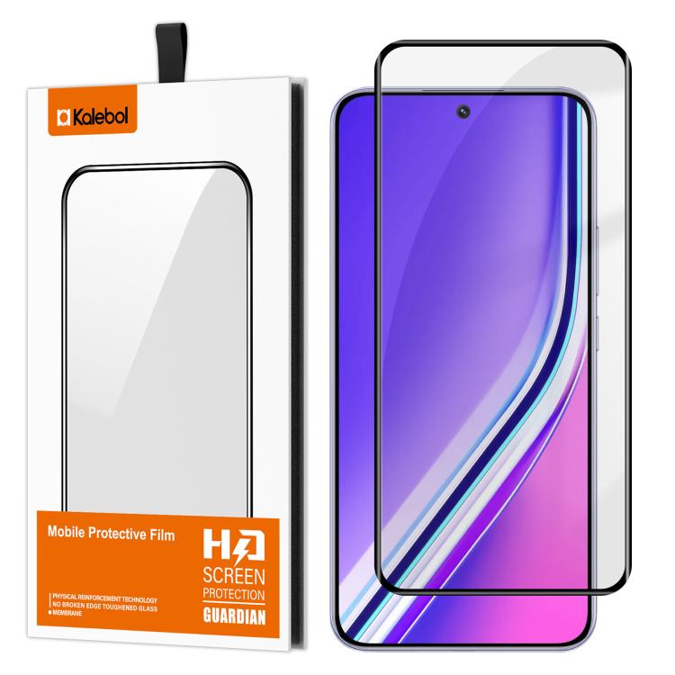 Kalebol Full Glue Version Curved Full-Coverage Anti-Fingerprint Screen-Printed HD Tempered Glass Film, For Realme 15 Pro 5G, For Realme 15 5G, For Realme Narzo 80 Pro, For Realme P3 Ultra 5G, For Realme P3 Pro, For Realme 14 Pro+, For Realme 14 Pro