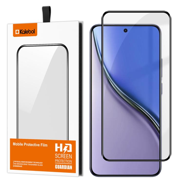 Kalebol Full Glue Version Curved Full-Coverage Anti-Fingerprint Screen-Printed HD Tempered Glass Film, For Realme 15 Pro 5G, For Realme 15 5G, For Realme Narzo 80 Pro, For Realme P3 Ultra 5G, For Realme P3 Pro, For Realme 14 Pro+, For Realme 14 Pro