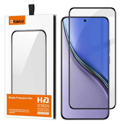 Kalebol Full Glue Version Curved Full-Coverage Anti-Fingerprint Screen-Printed HD Tempered Glass Film, For Realme 15 Pro 5G, For Realme 15 5G, For Realme Narzo 80 Pro, For Realme P3 Ultra 5G, For Realme P3 Pro, For Realme 14 Pro+, For Realme 14 Pro