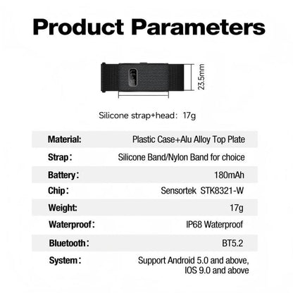 H59max+ Screenless BT Smart Bracelet Nylon Strap, Support Incoming Call Reminder / AI Health Report