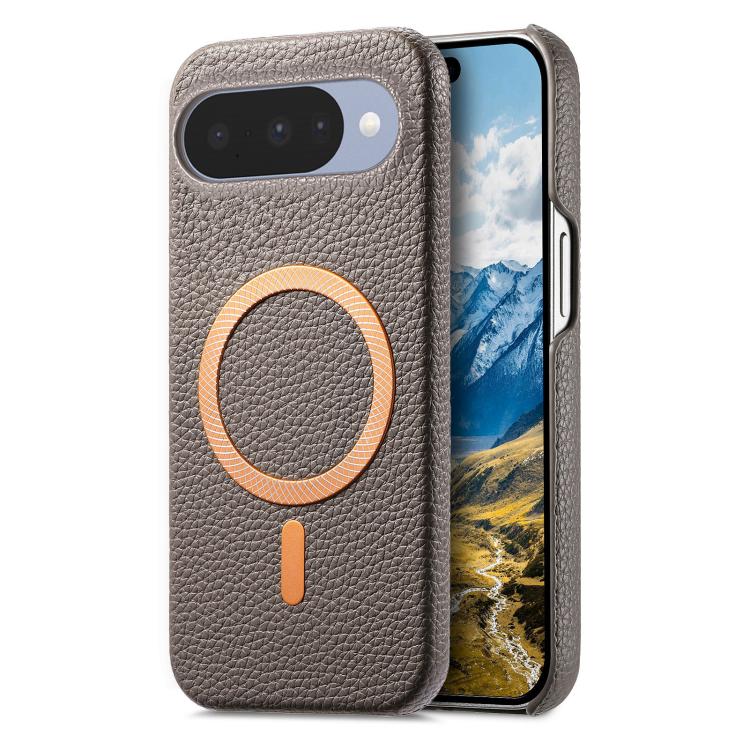 Litchi Texture Brushed MagSafe PU Back Cover Phone Case, For Google Pixel 10a, For Google Pixel 10 Pro XL, For Google Pixel 9a, For Google Pixel 9 Pro XL, For Google Pixel 10 / 10 Pro, For Google Pixel 9 / 9 Pro