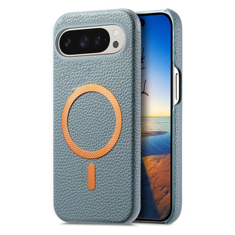 Litchi Texture Brushed MagSafe PU Back Cover Phone Case, For Google Pixel 10a, For Google Pixel 10 Pro XL, For Google Pixel 9a, For Google Pixel 9 Pro XL, For Google Pixel 10 / 10 Pro, For Google Pixel 9 / 9 Pro