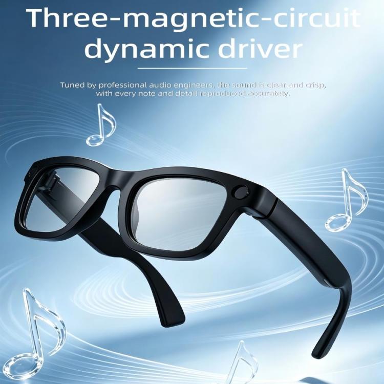 T100 8MP AI Smart Glasses, Support Bluetooth Call / AI Recording / Music Control