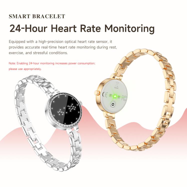L6 Smart Watch Fashion Bracelet, Support Health Monitoring / Raise To Wake Screen