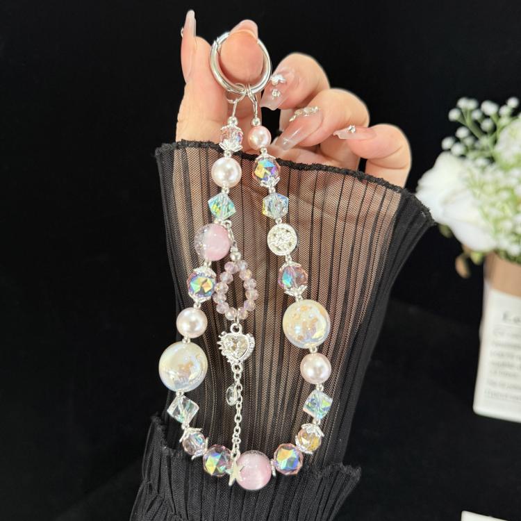 Butterfly Heart Handmade Crystal Phone Chain, Red, Purple, Blue, Pink