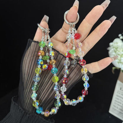 Butterfly Heart Handmade Crystal Phone Chain, Red, Black