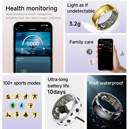 SY15 SIZE 13 Smart Ring, Supports Health Monitoring / Gesture Control