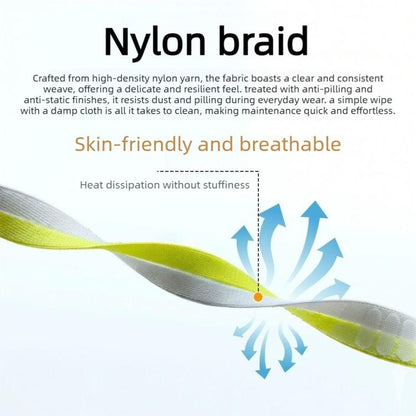Feather Yarn Stitched Nylon Loop Watch Band, 22mm, 20mm