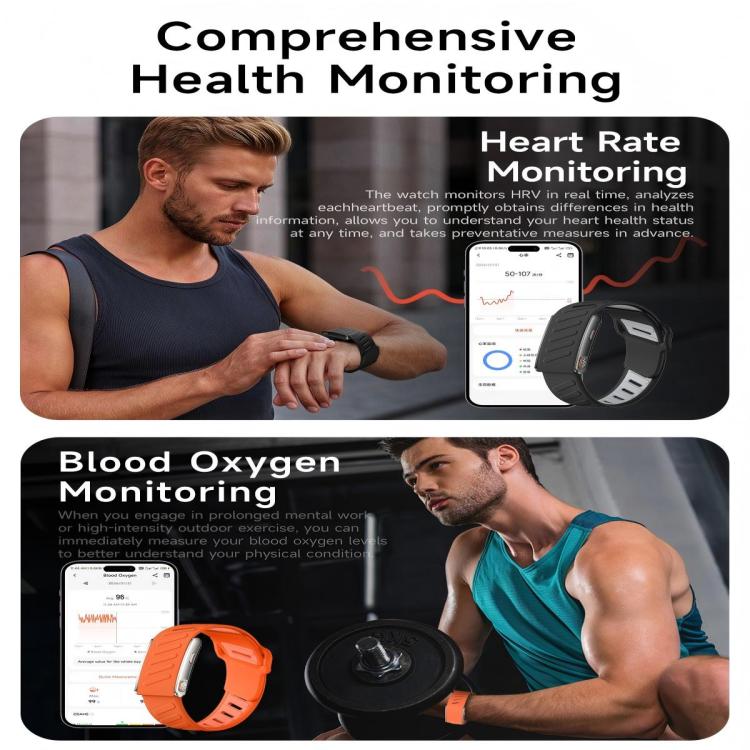 KR96 Pro Screenless Smart Bracelet Silicone Strap, Support Health Monitoring / Multiple Sports Modes