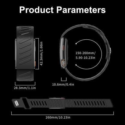 KR96 Pro Screenless Smart Bracelet Silicone Strap, Support Health Monitoring / Multiple Sports Modes