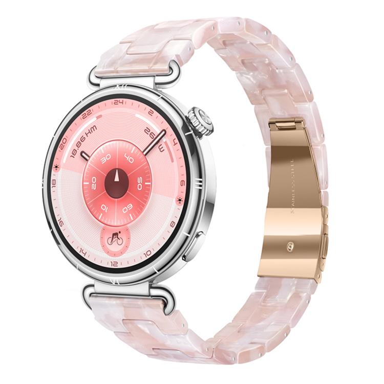 Slim Butterfly Clasp Three Beads Resin Watch Band, 18mm, 20mm, 22mm