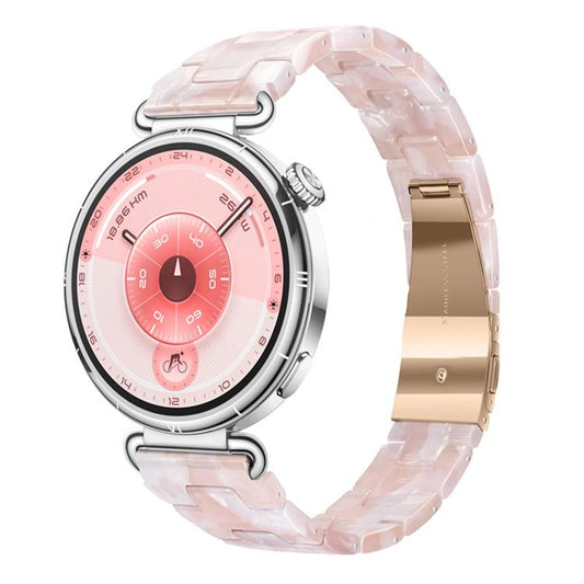 Slim Butterfly Clasp Three Beads Resin Watch Band, 18mm, 20mm, 22mm