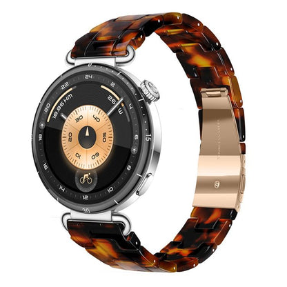 Slim Butterfly Clasp Three Beads Resin Watch Band, 18mm, 20mm, 22mm