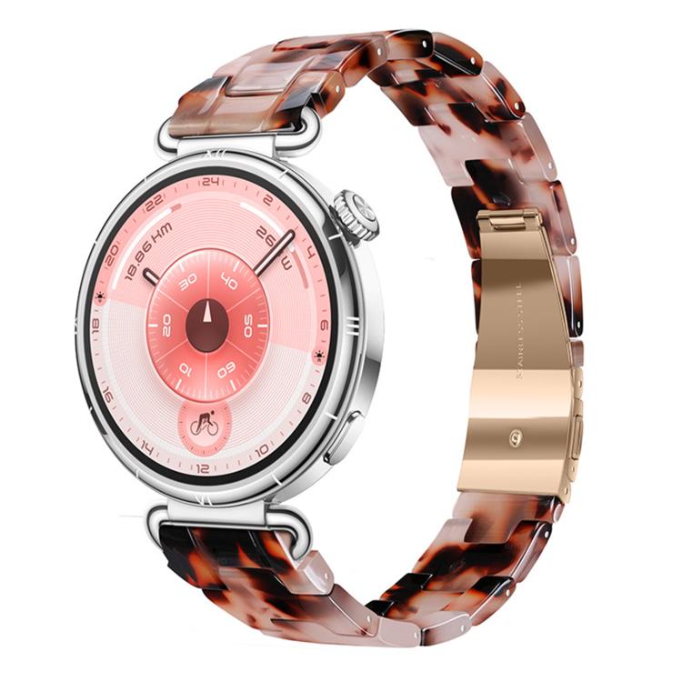 Slim Butterfly Clasp Three Beads Resin Watch Band, 18mm, 20mm, 22mm