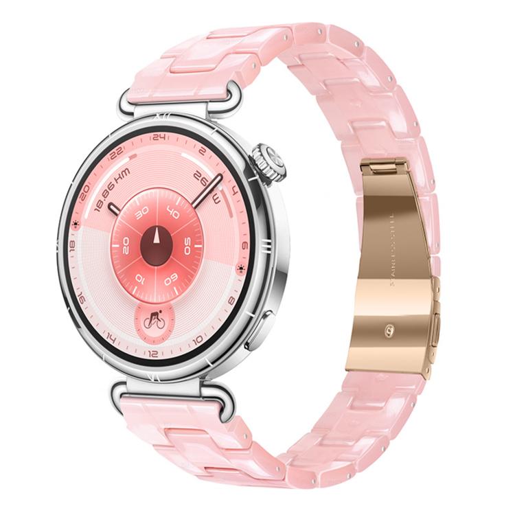 Slim Butterfly Clasp Three Beads Resin Watch Band, 18mm, 20mm, 22mm