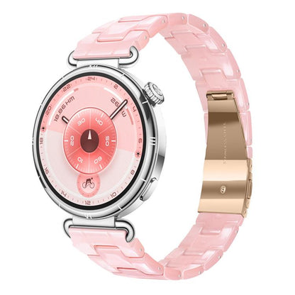 Slim Butterfly Clasp Three Beads Resin Watch Band, 18mm, 20mm, 22mm
