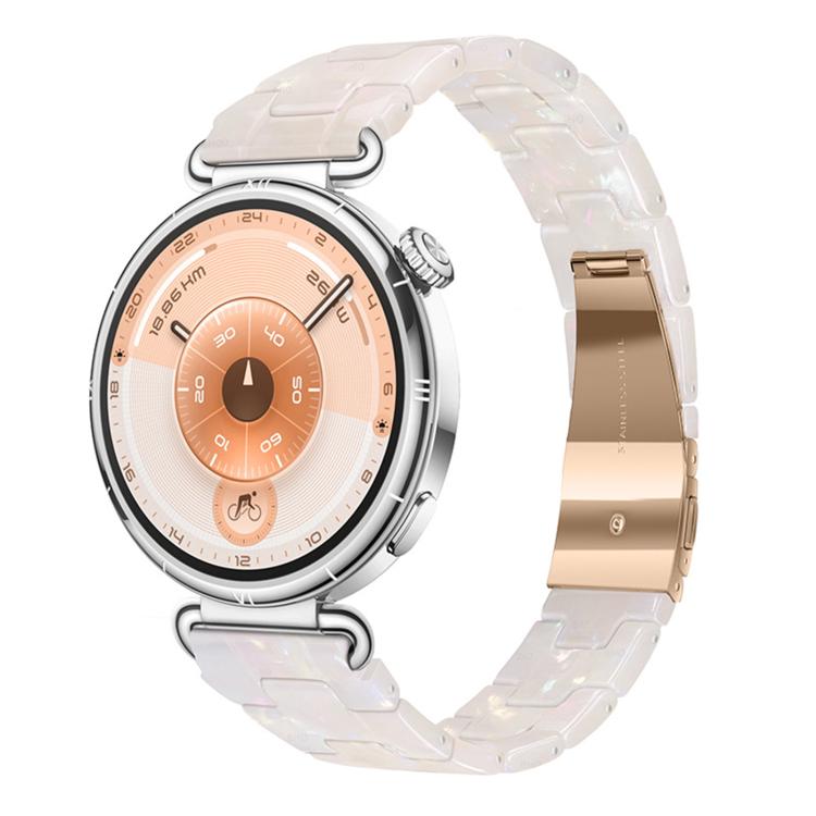 Slim Butterfly Clasp Three Beads Resin Watch Band, 18mm, 20mm, 22mm