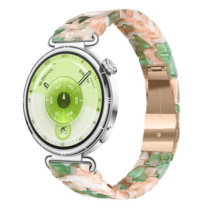 Slim Butterfly Clasp Three Beads Resin Watch Band, 18mm, 20mm, 22mm