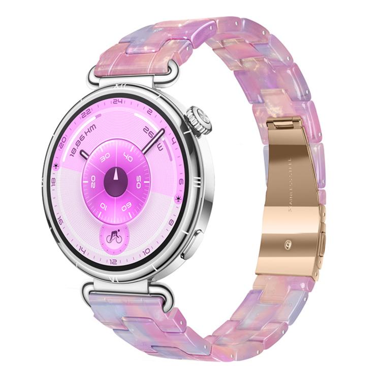Slim Butterfly Clasp Three Beads Resin Watch Band, 18mm, 20mm, 22mm