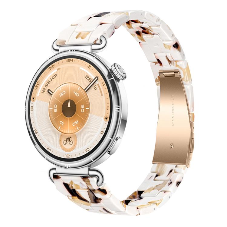 Slim Butterfly Clasp Three Beads Resin Watch Band, 18mm, 20mm, 22mm