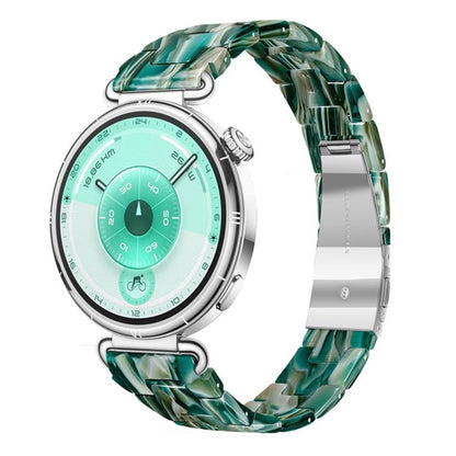 Slim Butterfly Clasp Three Beads Resin Watch Band, 18mm, 20mm, 22mm
