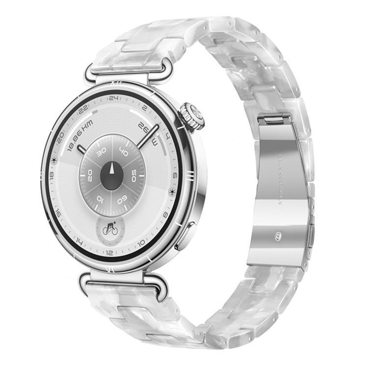Slim Butterfly Clasp Three Beads Resin Watch Band, 18mm, 20mm, 22mm