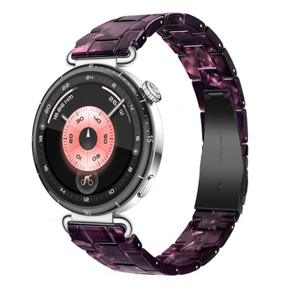 Slim Butterfly Clasp Three Beads Resin Watch Band, 18mm, 20mm, 22mm