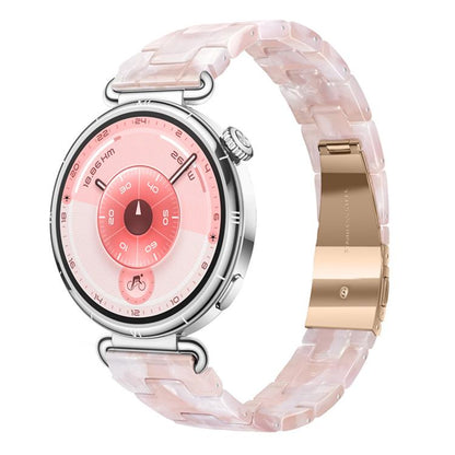 Slim Butterfly Clasp Three Beads Resin Watch Band, 18mm, 20mm, 22mm
