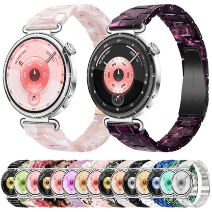 Slim Butterfly Clasp Three Beads Resin Watch Band, 18mm, 20mm, 22mm